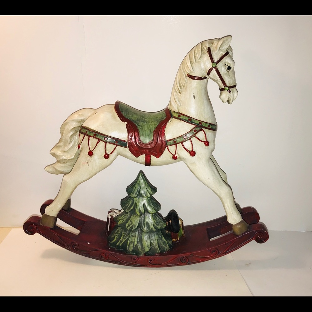 Christmas Rocking Horse 11" height - Picture 3 of 3